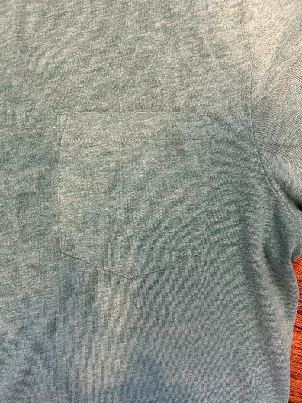 J. Crew Slim-Washed Short-Sleeve Heather Green Pocket Tee — Small, NWOT